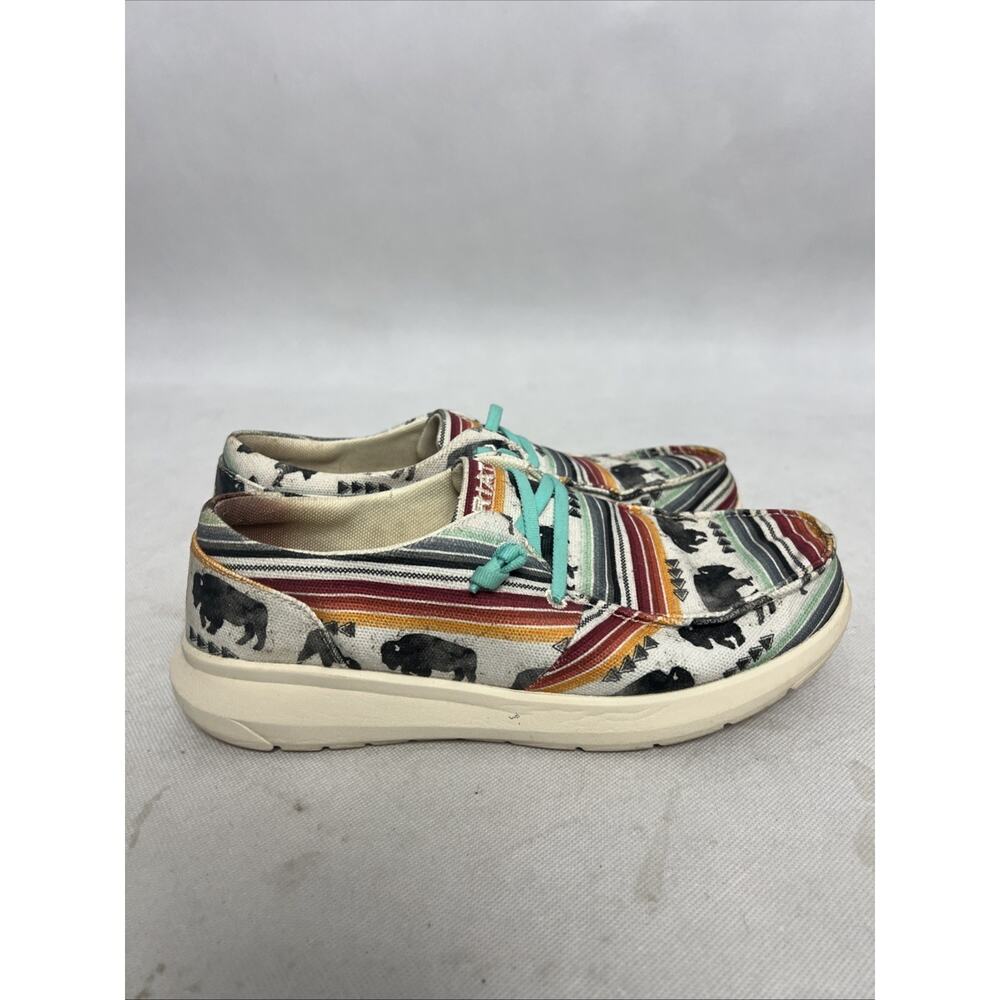 Ariat Hilo Moc Toe Buffalo Print Casual Shoes 10040306 Size 8 Womens Western - Picture 6 of 10